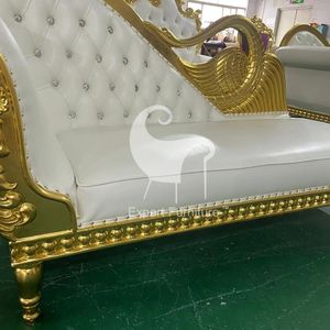 <span class=keywords><strong>Prix</strong></span> usine Doux Antique Royal De Luxe Trône De Mariage Canapé Chaises Pour La Mariée Et Le Marié <span class=keywords><strong>Blanc</strong></span> Trône Canapé - Product Image 3