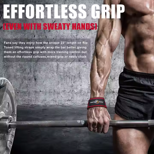 Custom Logo Adjustable <b>Lifting</b> Wrist <b>Straps</b> Non-Slip Gym Training Powerlifting Fitness Equipment Weightlifting <b>Strap</b> - Product Image 3