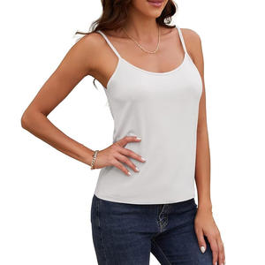 Camisole décontractée pour femme en maille côtelée extensible sans couture, coupe ajustée, tissu texturé respirant, bretelles réglables - Product Image 2