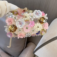 Sacs à main en polyester durables et populaires, de luxe, à poignée unique, avec motif de chaîne florale, pour jeunes femmes