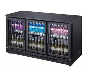 Birra da banco con 3 porte in vetro sotto il frigorifero per bevande/frigorifero per bevande incorporato nel frigorifero per bevande