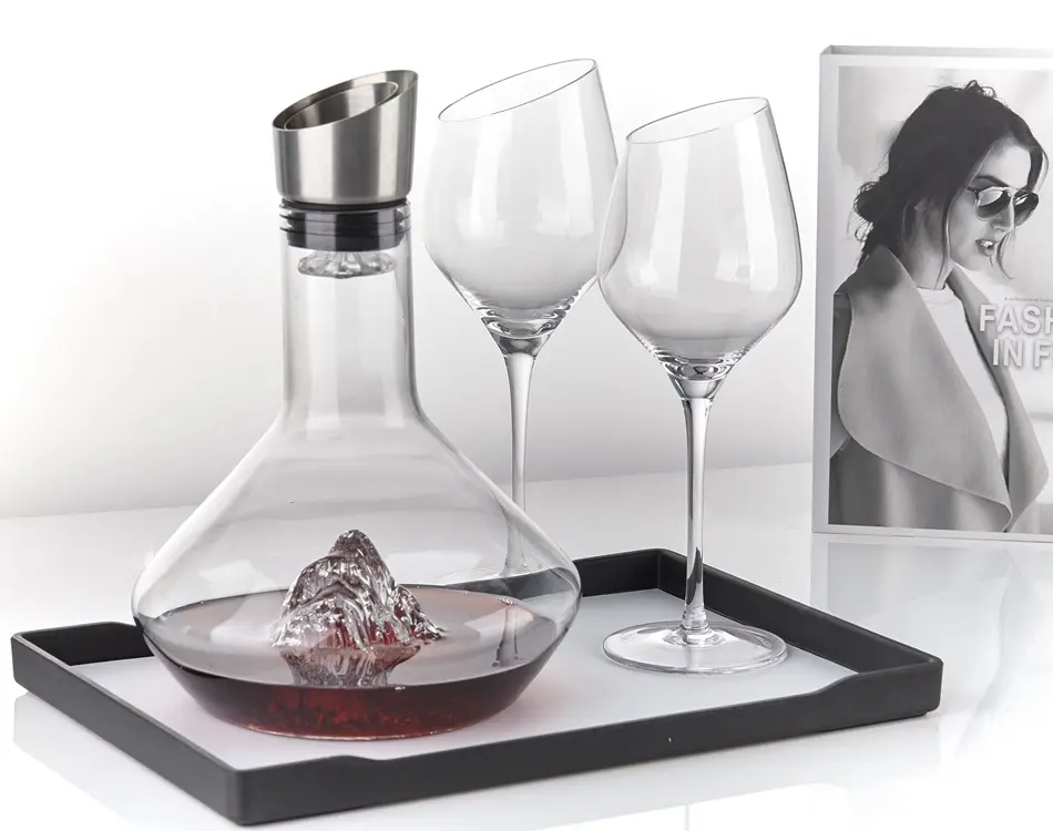 Carafe à vin avec aérateur intégré, Carafe à vin, Carafe à vin rouge, Carafe à vin en verre de cristal 100% sans plomb, portable