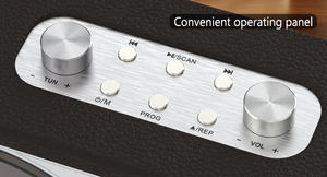 Lecteur <span class=keywords><strong>CD</strong></span> portable, lecteur de musique compact antidérapant, écran LCD, port USB, sortie 10W, batterie 2200mAh, compatible maison, voyage, voiture, OEM - Product Image 4