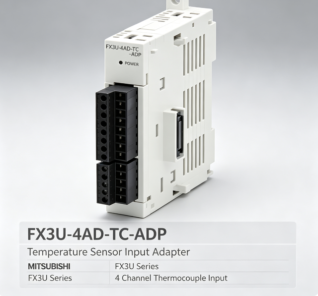For FX3U-4AD-TC-ADP Thermocouple Input Adapter 4 Channels 24V DC 110mA for FX3U PLC
