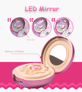 De dibujos animados Diseño 3 en 1 lindo 8000mAh de carga inalámbrica de energía con LED y espejo para luna de marinero - Product Image 6