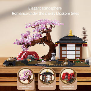 Rompecabezas de Bloques de Construcción de Plástico ABS con Escena Urbana de Flores de Cerezo Japonesas, 66100 Piezas, Modelo de Ensamblaje para Escritorio, 14+ Años - Product Image 4