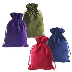 Bolsas de Regalo de Terciopelo Suave, Bolsitas con Cordón de Terciopelo, Bolsas de Regalo Navideñas - Product Image 1