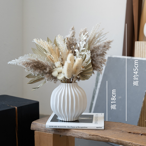 <span class=keywords><strong>Bouquet</strong></span> de <span class=keywords><strong>fleurs</strong></span> <span class=keywords><strong>séchées</strong></span> décoratif Q-154 avec roseaux et pommes de pin pour la décoration de table de mariage, la décoration de la maison, les événements hôteliers - Product Image 3