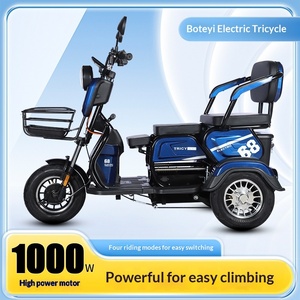 Nouveau style de tricycle électrique push-pull pour adultes, mini-vélo domestique à batterie pour le transport d'enfants <span class=keywords><strong>avec</strong></span> siège bébé - Product Image 2