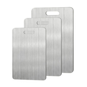 Stainless Steel Double-sided Thickened Chopping <strong>Board</strong> Eco-friendly &amp; Anti-Bacterial Food Cutting <strong>Board</strong> for Wedding Use - Product Image 1