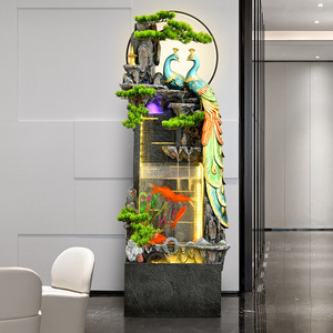Décoration d'intérieur : Ornement aquatique créatif en forme de paon pour aquarium à circulation d'eau, à poser au sol dans le salon, cadeau de pendaison de crémaillère - Product Image 3