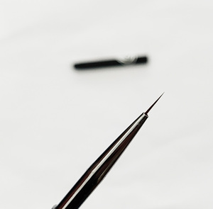Cepillo de Gel para manicura <span class=keywords><strong>profesional</strong></span>, Etiqueta Privada, Color negro, nailon, Metal, tamaño 0, con mango de cristal - Product Image 3