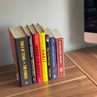 Porte-livres en acrylique transparent en forme de L pour bibliothèque et bureau à domicile, serre-livres de bureau modernes en acrylique transparent