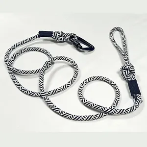 Mountain Climbing Reflective Rope Dog Leash with Locking Swivel Carabiner Sturdy and Durable Dog Rope Lead