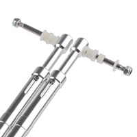 ZYHOBBY Trépied d'atterrissage télescopique 137 mm en aluminium poli avec kit de fixation pour avion RC