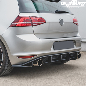 Diffusore Posteriore in Fibra di Carbonio Stile V2 Haosheng ad Alto Tasso di Riacquisto per <span class=keywords><strong>Volkswagen</strong></span> VW <span class=keywords><strong>Golf</strong></span> 7 MK7 <span class=keywords><strong>VII</strong></span> GTI - Product Image 3