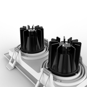 5w 9w Commercial Shop Hotel Ceiling Adjustable Double square Multiple Spotlight Recessed Mounted Cob Led <strong>Grille</strong> <strong>Light</strong> - Product Image 2