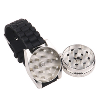 Vente chaude, haute qualité, vente en gros, montre-bracelet, alliage de zinc, moulin manuel moderne pour fumer du tabac, des herbes, pour fumer