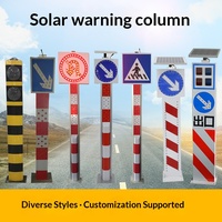 Panneau de signalisation routière à LED réfléchissant solaire, type flèche, pour déviation de véhicules sur rampes et poteaux