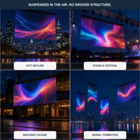 Drone de publicité léger avec écran LED pour la projection numérique volante Solution de bannière de marketing d'événement à fort impact