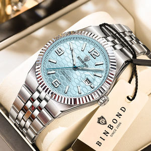 BINBOND 브랜드 정품 고급 남성 비즈니스 시계 2025 신모델 40mm 럭셔리 시계 대형 디스크 손목시계 - Product Image 1