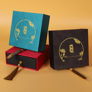 Boîte à <span class=keywords><strong>bijoux</strong></span> pour bracelet femme, style ancien, en jade, avec logo personnalisé SIFOO, pompon doré, style tiroir. - Product Image 4