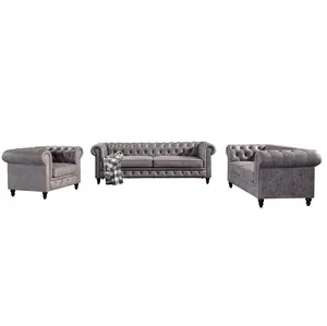 Luxus antike Liege Loves eat Schnitt moderne Wohnzimmer Leder Sofa-Sets
