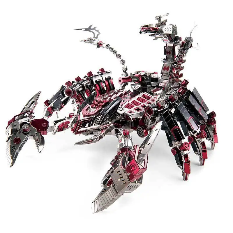 crafts Educational toys Gift Sets Red devils scorpion toys hobbies Home Decoration Diy Metal 3D Puzzles