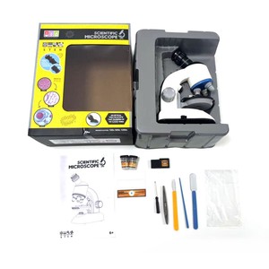 Microscope biologique rotatif à 360 degrés pour enfants, jouet éducatif avec 5 orifices de condenseur et source de lumière LED - Product Image 2
