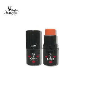 Lápiz labial de larga duración 2 en 1, cosmética multifunción, Color vivo Natural, maquillaje facial, crema, labios y mejillas vegana, OEM