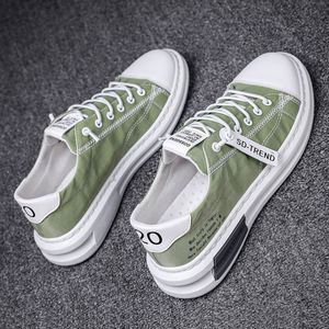 Men's Summer Breathable Lace up <b>Canvas</b> <b>Sneakers</b> Comfortable Rubber Outsole Casual Trendy All-Match - Product Image 1