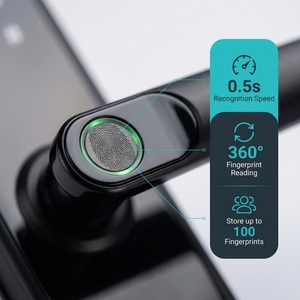 Serrure de porte intelligente numérique Tuya Alexa TTLock pour maison connectée, avec empreinte digitale et clavier, en laiton, pour portes en aluminium/bois/acier - Vente en gros - Product Image 2