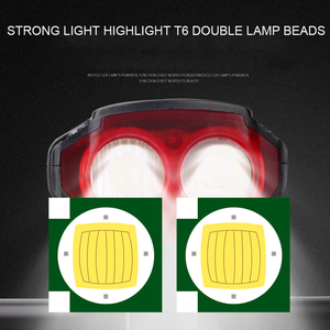 防水太阳能 USB 可充电 LED 双充电自行车前灯远近光山地公路自行车夜间骑行灯 - Product Image 6
