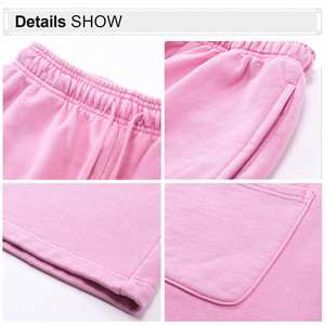 กางเกงขาสั้นสตรีทแวร์คุณภาพสูง ล้างสีแบบแอซิด ผ้าหนา รับสกรีนโลโก้ ไซส์พลัสสำหรับผู้ชาย - Product Image 4