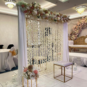 Nouvelle décoration de fond de scène, porte en fer, <span class=keywords><strong>arche</strong></span> dorée, support à fleurs, cadre télescopique pour mariage, <span class=keywords><strong>arche</strong></span> de mariage - Product Image 3