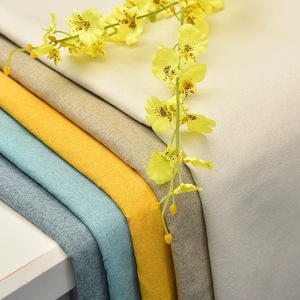 Tissu d'ameublement pour canapé en textile de maison en gros, aspect lin, 100% polyester, tissé uni, tricot, fil teint - Product Image 2