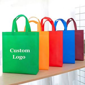 Custom Logo Eco-Friendly Reusable Non-woven <b>Bags</b> Multi-Color Collection Grocery Shopping Durable <b>Foldable</b> Design for Women Men - Product Image 4