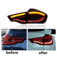 Feux arrière HETOP X3 G01 2018-2021, mise à niveau des feux stop arrière, feux arrière LED, branchement direct, DRL, accessoires à double écailles de dragon pour BMW