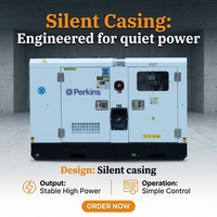 Groupe électrogène diesel silencieux 8KW/10KVA monophasé/triphasé refroidi par eau, direct usine, pour moteur 403D-11G 50/60Hz 400V/480V ATS