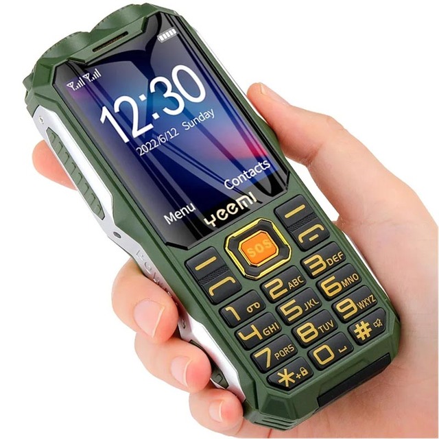 Push Button Rugged 2GMobile Phone 2.4" Dual Sim  Dual Flashlight MP3 FM Big Horn 3000MAH Dustproof Shockproof CellPhone