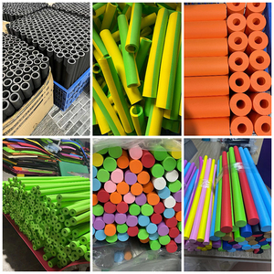 Fideos de <span class=keywords><strong>piscina</strong></span> al por mayor de espuma EVA suave flotante <span class=keywords><strong>redonda</strong></span> negra sólida con espuma Kid Character Foam Pipe Backer Rod para piscinas - Product Image 4