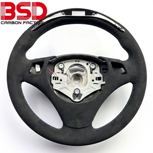 Volante de Cuero Completo Personalizable, Compatible con <span class=keywords><strong>BMW</strong></span> M3 E60 E61 E62 E63 E64 E66 318i 320i 325i <span class=keywords><strong>328i</strong></span> E90 E91 E92 E93 - Product Image 3