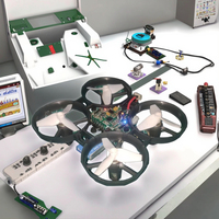 ESP32 Quadcopter kontroler penerbangan, Kit pendidikan dengan ketahanan ketinggian Barometer dan solusi stabilisasi sikap