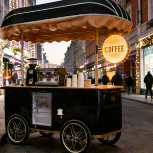 Carrito de Café Móvil para Exteriores, Carrito de Helados, Carrito Portátil para Servir Bebidas en Eventos y Catering - Product Image 1