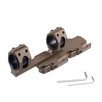Accessoires de montage de lunette tactique en aluminium LAMBUL 25,4 mm 30 mm QD Double anneaux Cantilever 20 mm 1913 Montage de lunette Noir/Tan