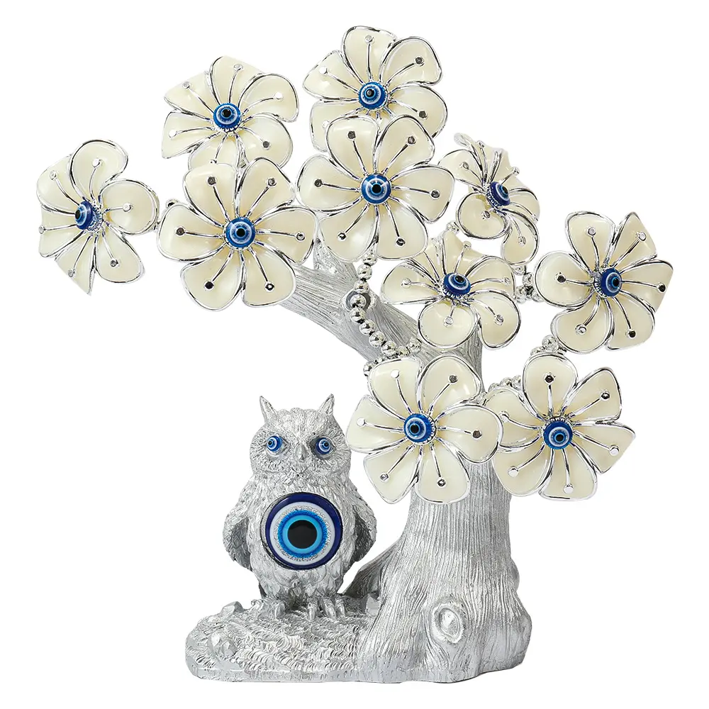 Blue Eye Flower Tree Ornament Money Fortune Tree Protection Good Luck Turkish Owl Evil Eyes Gift Home Decor