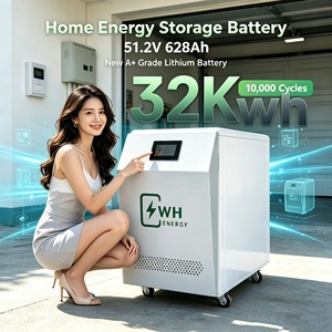 ชุดแบตเตอรี่ลิเธียม WH Prismatic 51.2V 628Ah 32KWh IP54 พร้อมจอ LCD ระบบจัดการแบตเตอรี่แบบโลหะ (BMS) 16 เซลล์ ขนาด 810x428x258 มม. สำหรับเก็บพลังงานในครัวเรือน - Product Image 1