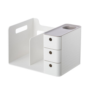 Lihe 935 Multi Purpose Bookend <b>Drawer</b> Desktop Organizer Office <b>File</b> Folder Shelf Student Study Room Dormitory - Product Image 4
