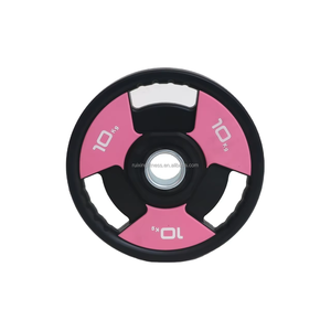 Toptan spor halter & PU yığını 10kg pembe ağırlık plakaları Set ücretsiz kaldırma için toptan aksesuar ağırlıkları ile Fitness ekipmanları - Product Image 1