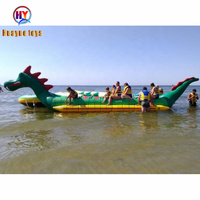 Bateau Dragon Gonflable Huayue pour 10 à 18 Personnes, Bateau Banane Remorquable Commercial à Double Voie